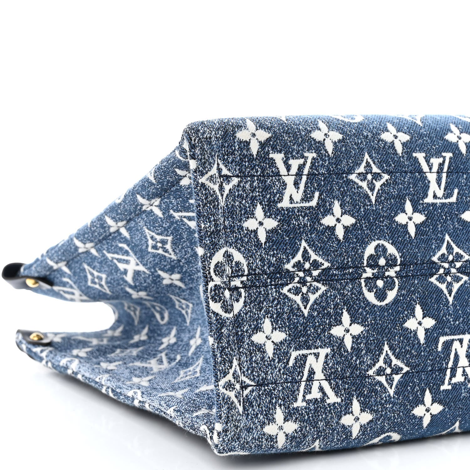 Louis Vuitton Monogram Jacquard Denim Onthego MM Bleu 8 of 9