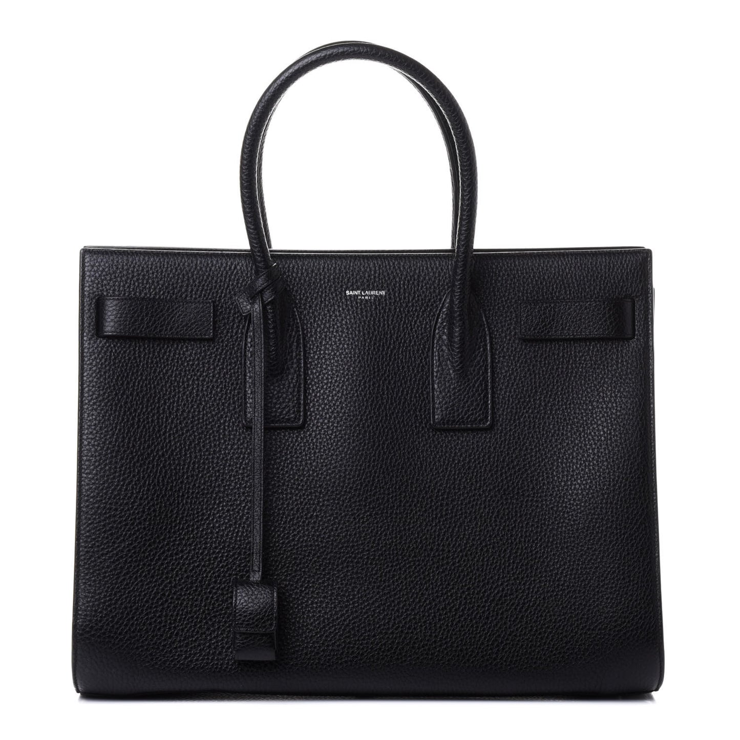 Grained Calfskin Large Sac De Jour Carryall Black