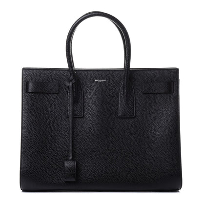 Saint Laurent Grained Calfskin Large Sac De Jour Carryall Black 1 of 4