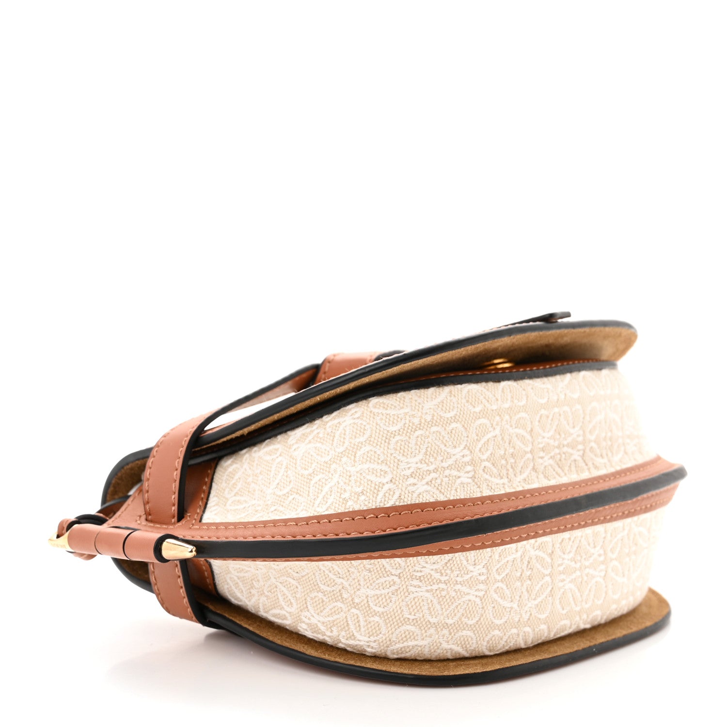 Loewe Calfskin Canvas Anagram Mini Gate Dual Bag Ecru Tan 4 of 10