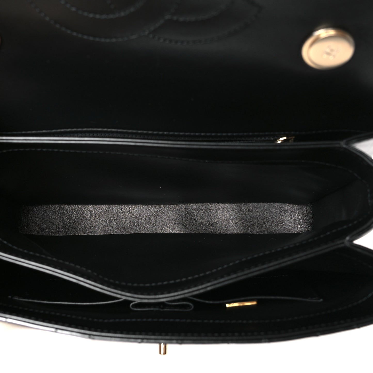 Lambskin Quilted Medium Trendy CC Flap Dual Handle Bag Black