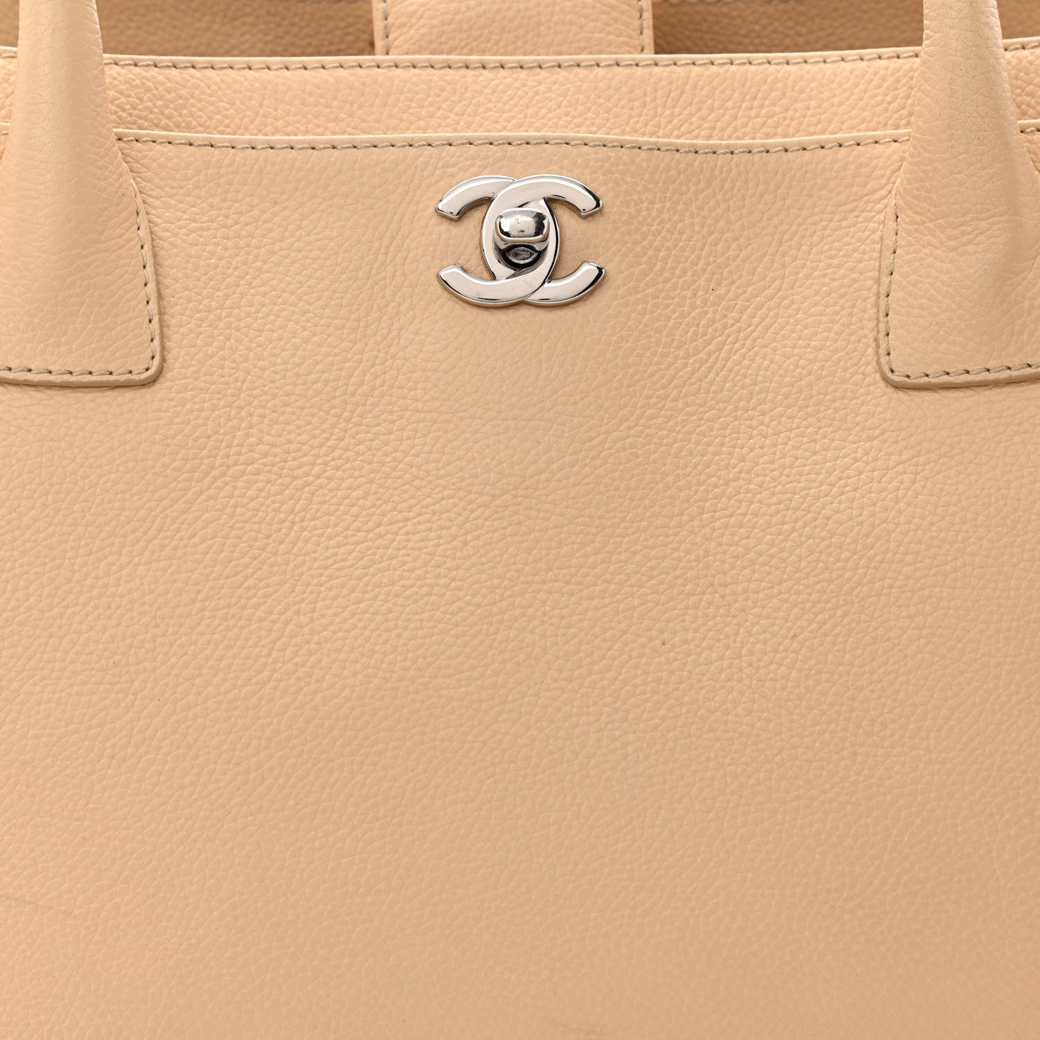 Chanel Calfskin Cerf Executive Shopper Tote Beige Clair 10 of 15