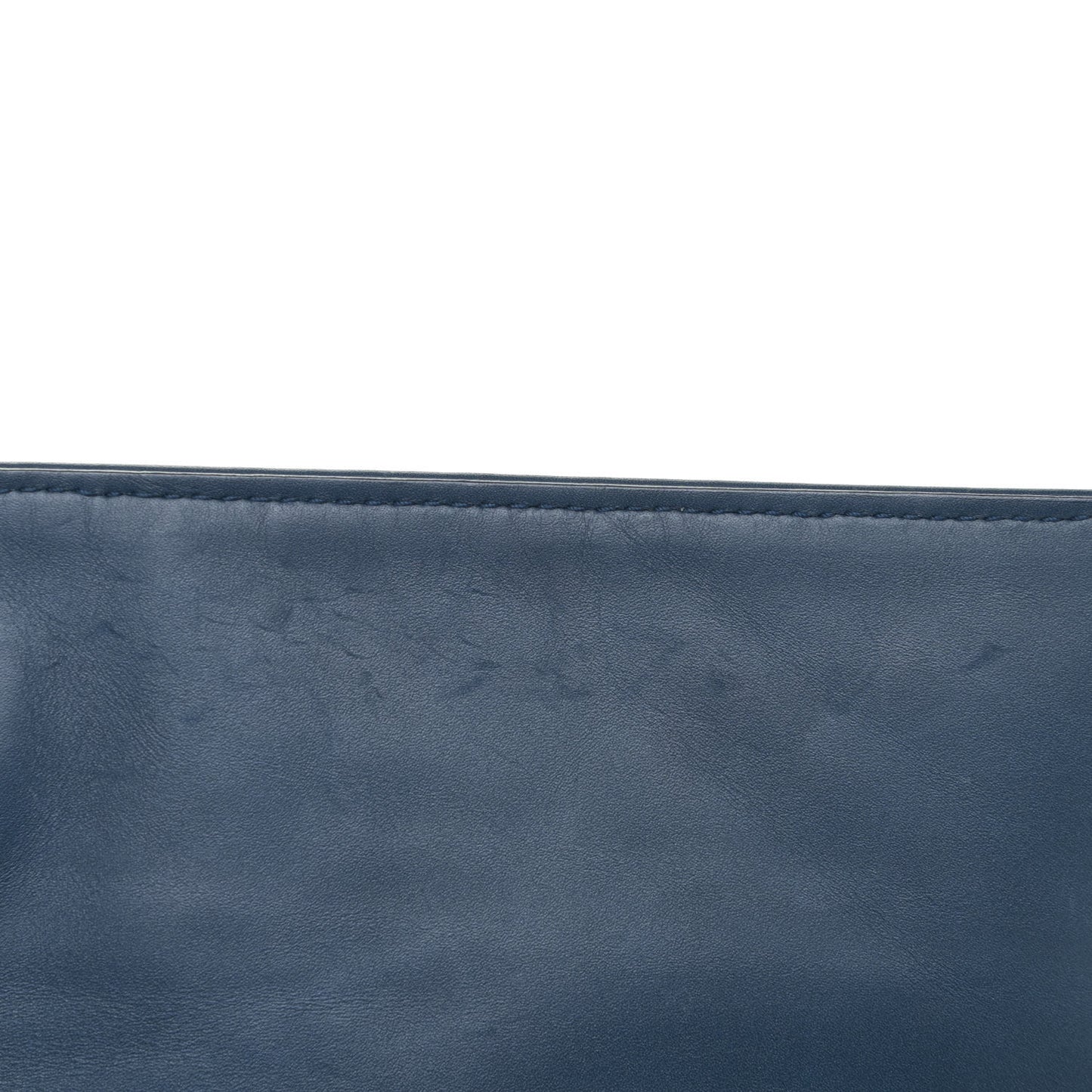 Nappa Intrecciato Flap Clutch Blue