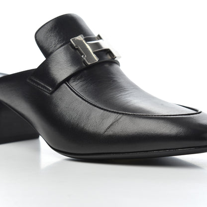 Hermes Goatskin Paradis Mules 37.5 Black 11 of 13