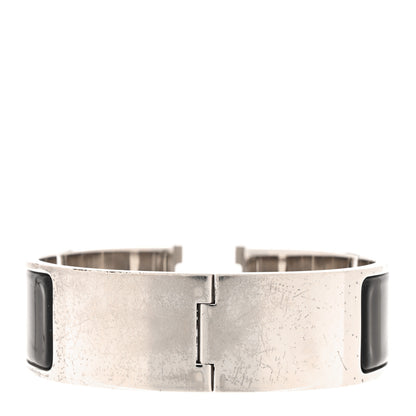 Hermes Enamel Wide Clic Clac H Bracelet GM Black 3 of 5