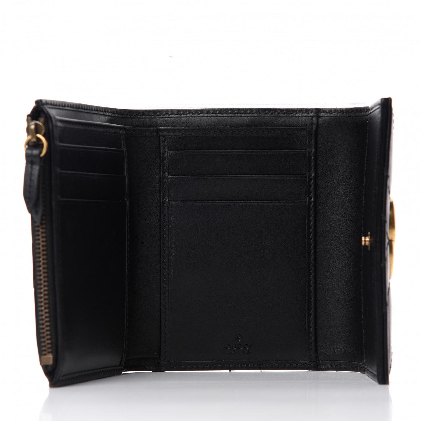 Calfskin Matelasse GG Marmont Wallet Black
