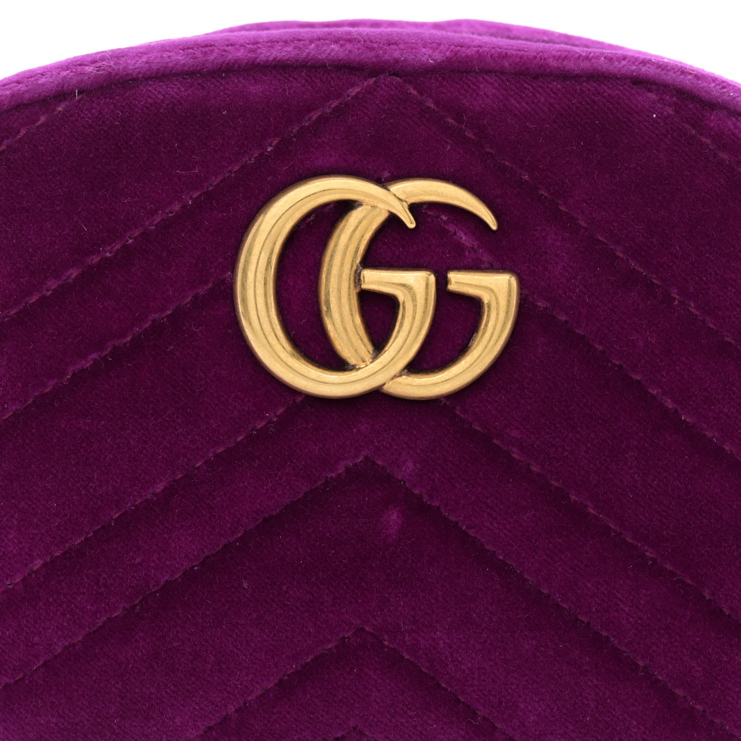 Gucci Velvet Matelasse GG Marmont Belt Bag 95 38 Violet Cyclamen 9 of 11
