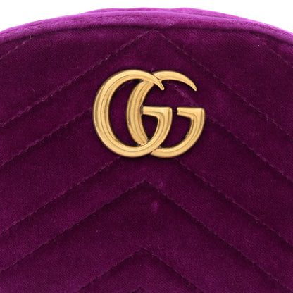 Gucci Velvet Matelasse GG Marmont Belt Bag 95 38 Violet Cyclamen 9 of 11
