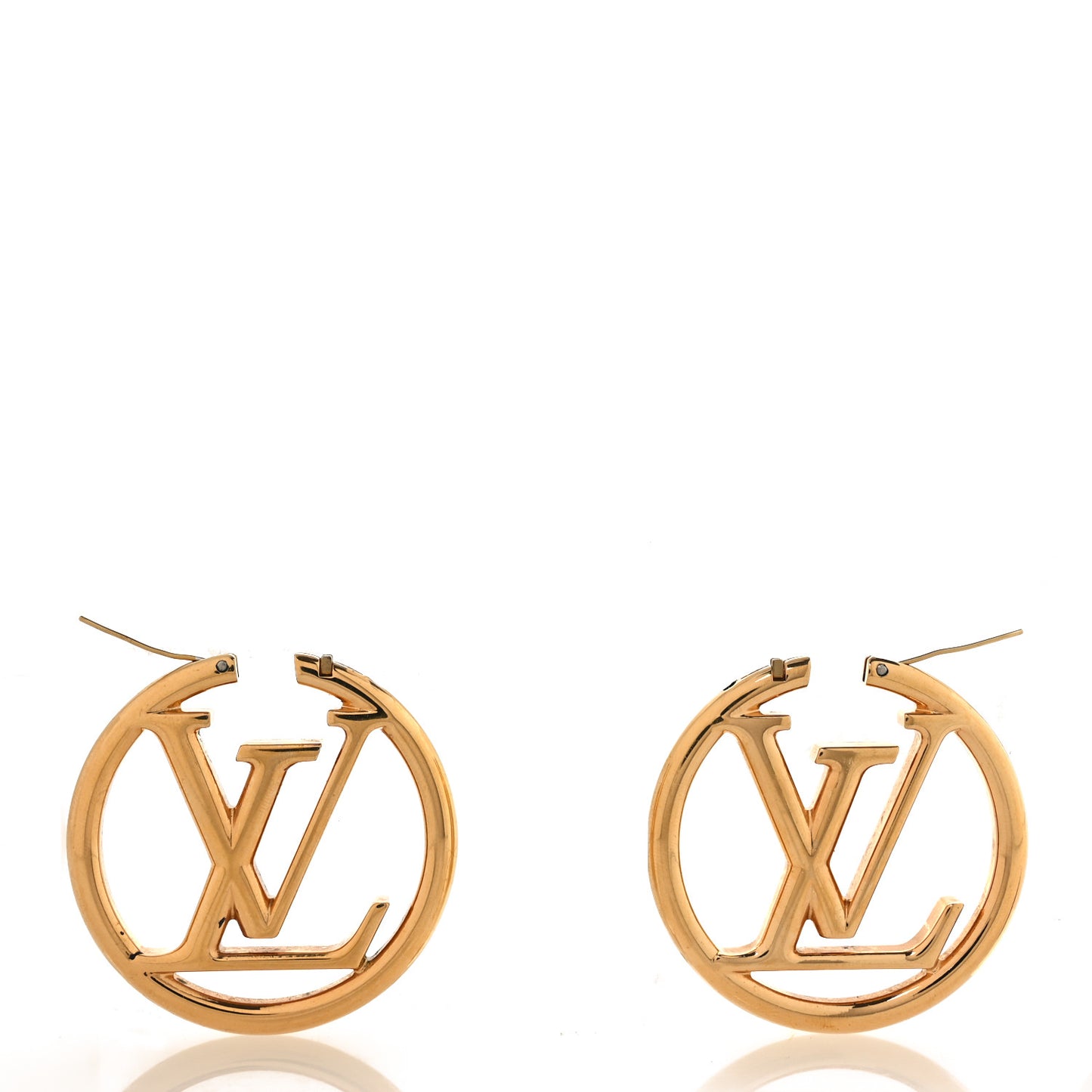 Metal Louise Hoop Earrings Gold