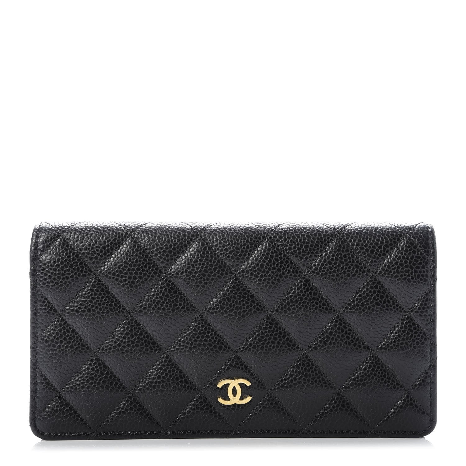 Chanel Caviar Quilted Yen Wallet Black 1 of 13