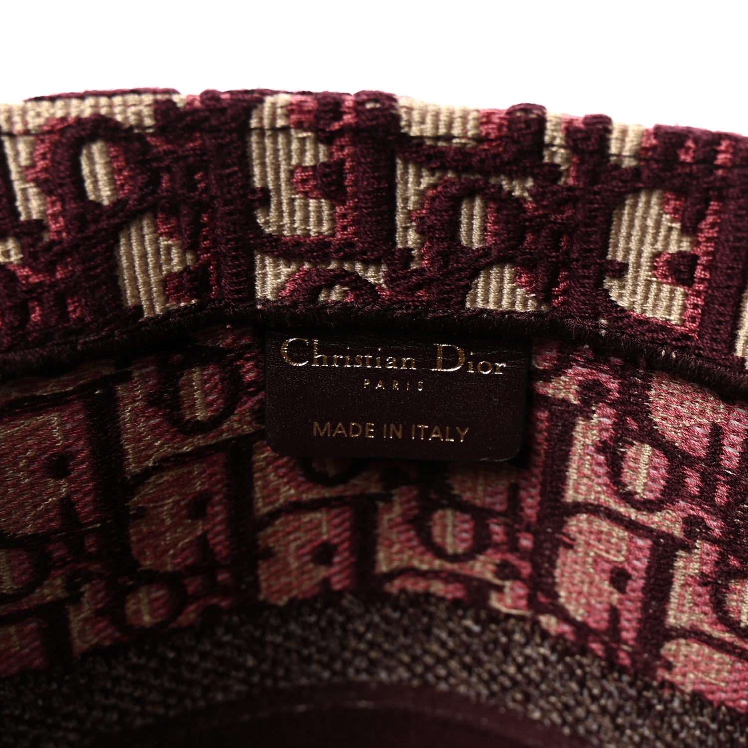 Christian Dior Oblique Medium Book Tote Burgundy Multicolor 6 of 10