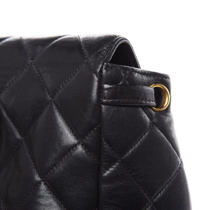 Chanel Lambskin Quilted CC Chain Backpack Black 13 of 16