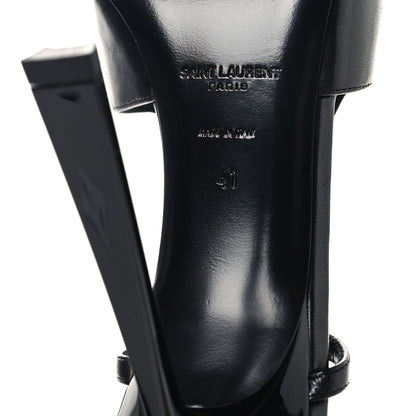 Saint Laurent Smooth Calfskin Jeanne 110 Slingback Pumps 41 Black 8 of 10