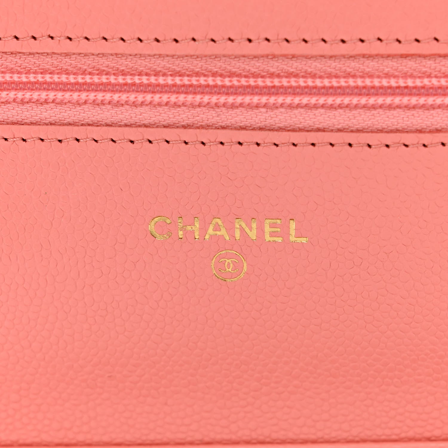 Chanel Caviar Quilted Wallet on Chain WOC Coral Pink 6 of 12
