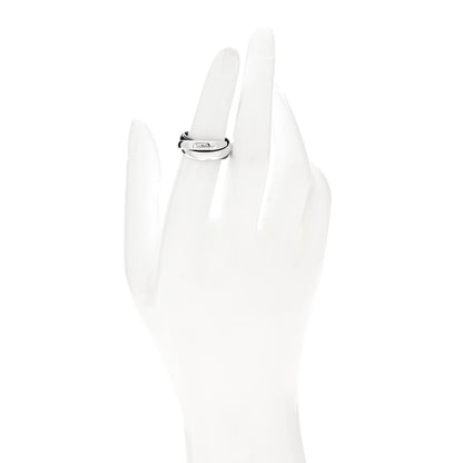 Cartier 18K White Gold Black Ceramic Trinity Ring 49 4.75 2 of 4