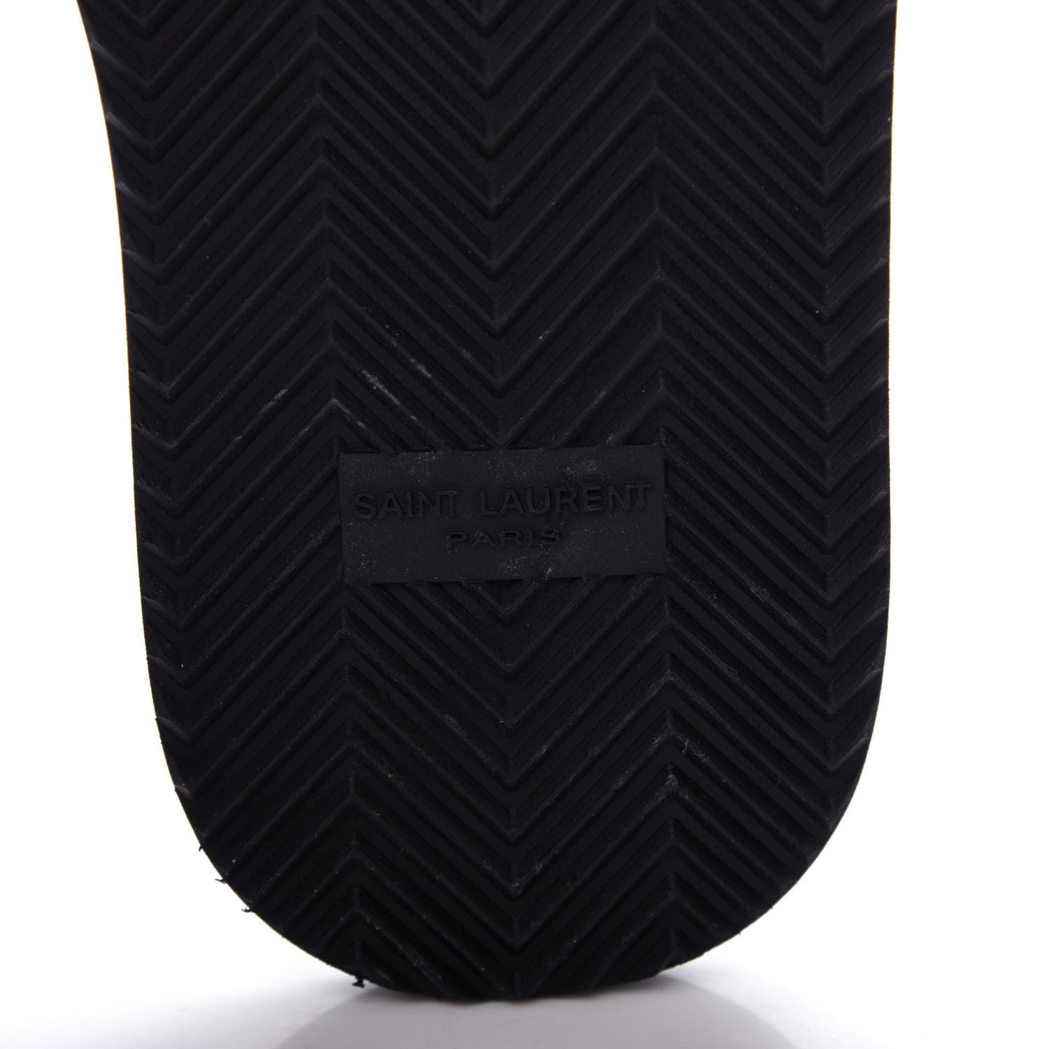 Saint Laurent Calfskin Studded Dash Lux Flat Sandals 39 Black 9 of 11