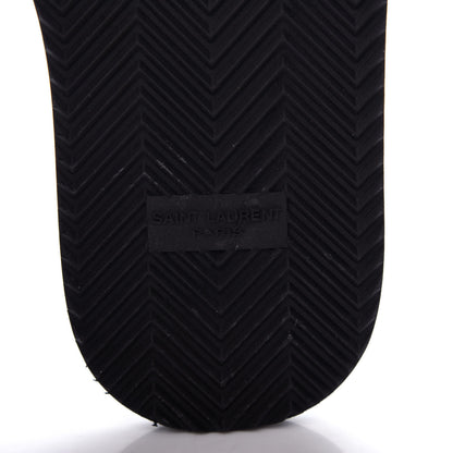 Saint Laurent Calfskin Studded Dash Lux Flat Sandals 39 Black 9 of 11