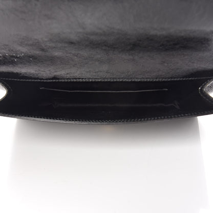 Saint Laurent Textured Patent Monogram Large Belle De Jour Clutch Black 5 of 7