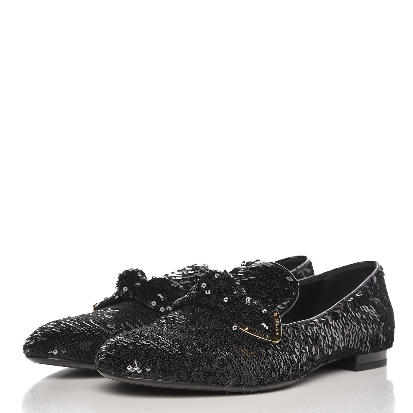 Sequin Loafers 37.5 Black