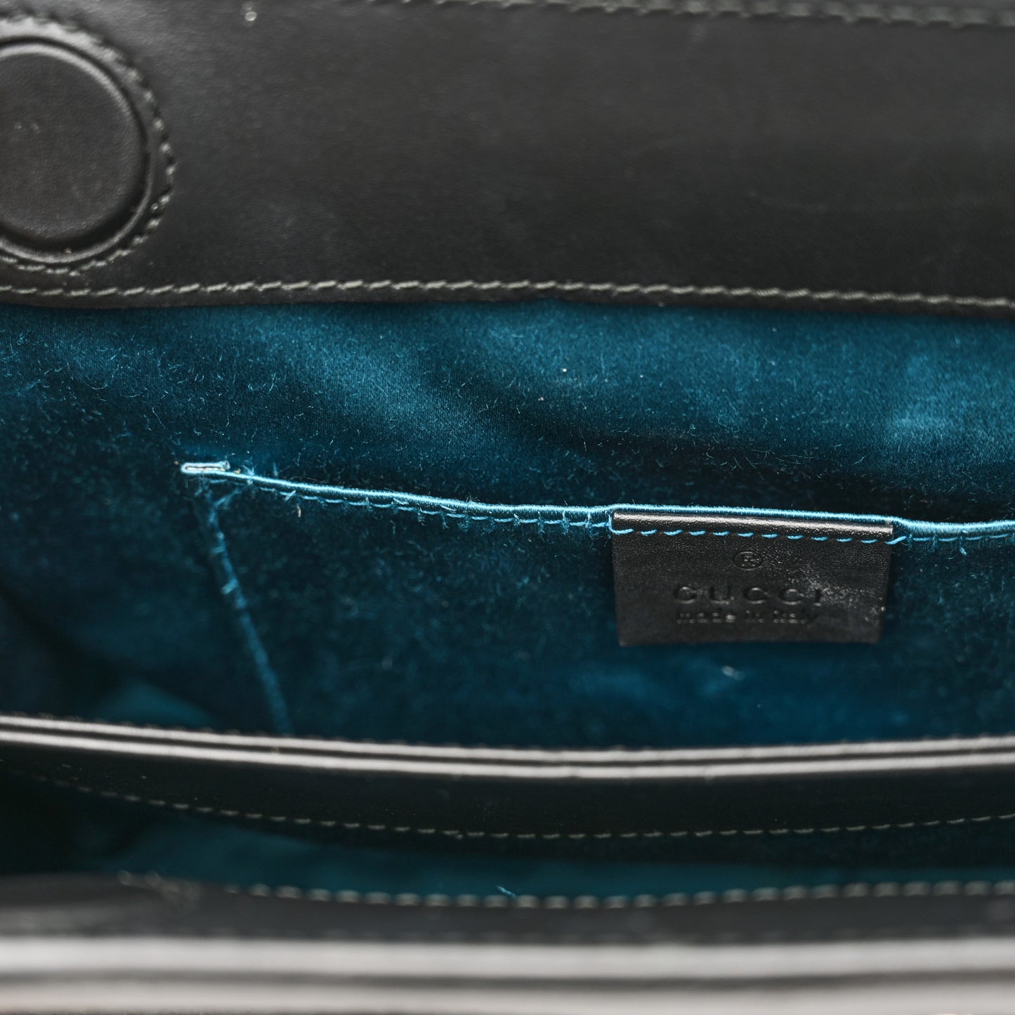 Suede Patent GG Web Small Ophidia Chain Shoulder Bag Black