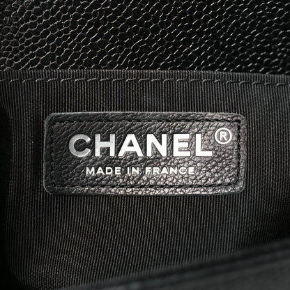 Chanel Caviar Chevron Quilted Small Boy Flap Black 6 of 10