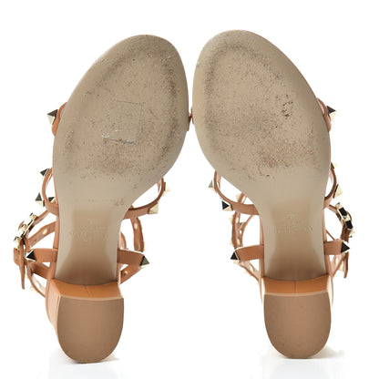 Valentino Garavani Calfskin Rockstud 60mm City Sandals 35 Light Cuir 5 of 9