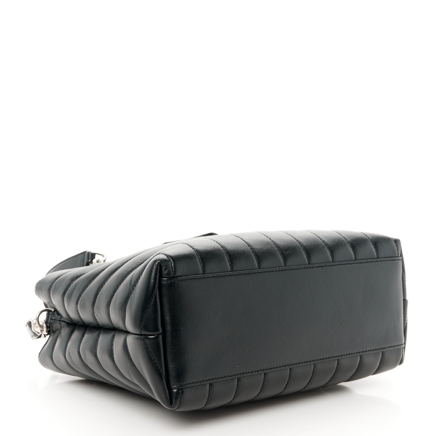 Calfskin Y Quilted Monogram Small Loulou Shopper Black