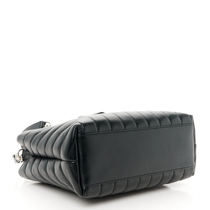 Saint Laurent Calfskin Y Quilted Monogram Small Loulou Shopper Black 3 of 10