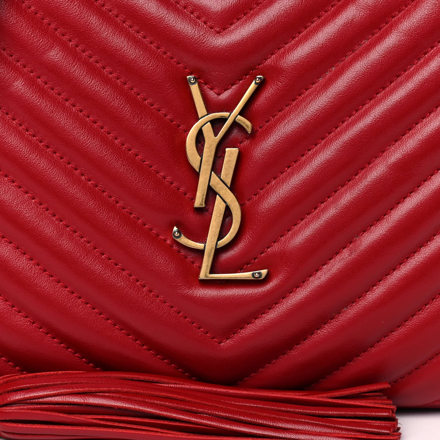 Calfskin Matelasse Monogram Lou Camera Bag Red
