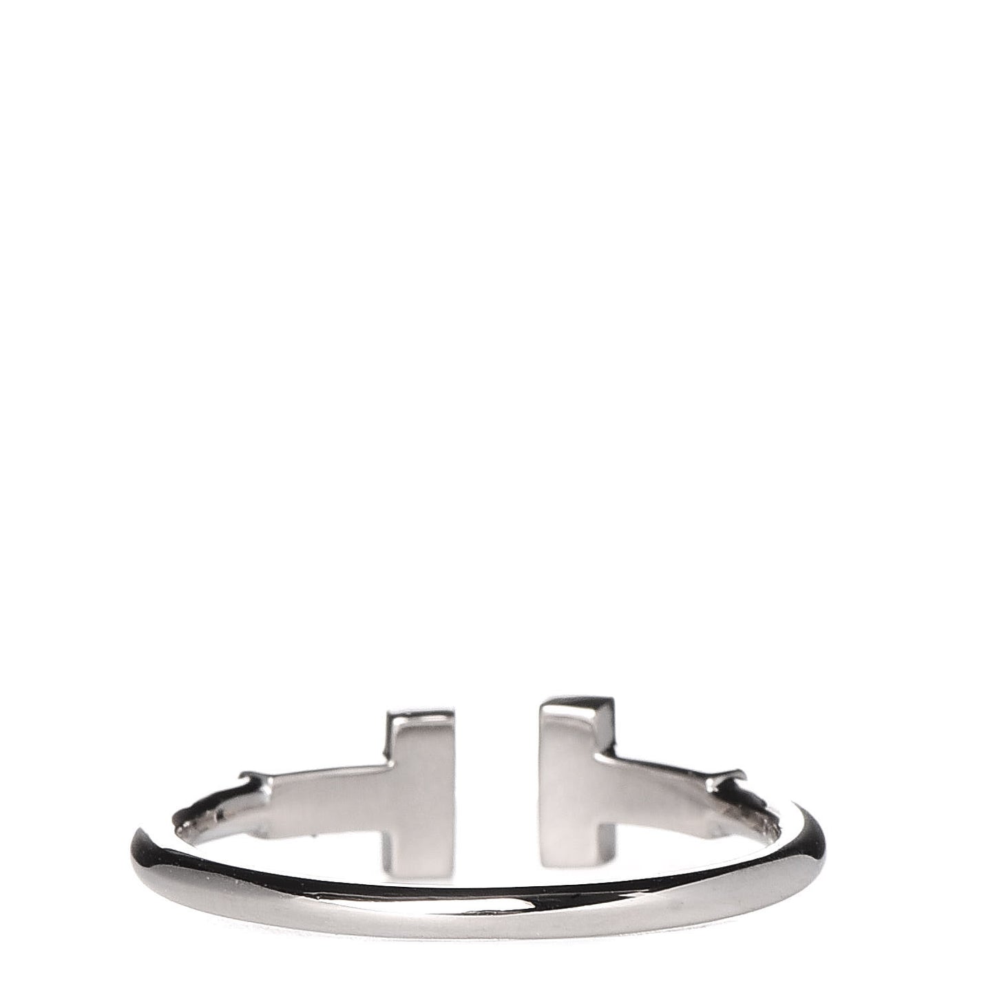 18K White Gold Diamond T Wire Ring 52 6