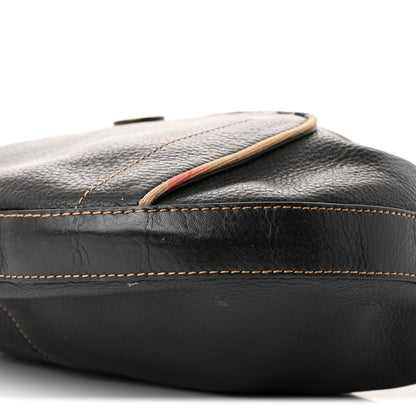 Burberry Calfskin Nova Check Trim Hobo Black 11 of 12