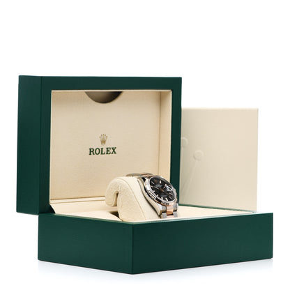 Rolex Stainless Steel 18K Everose Gold 36mm Oyster Perpetual Datejust Watch Slate 126231 5 of 5