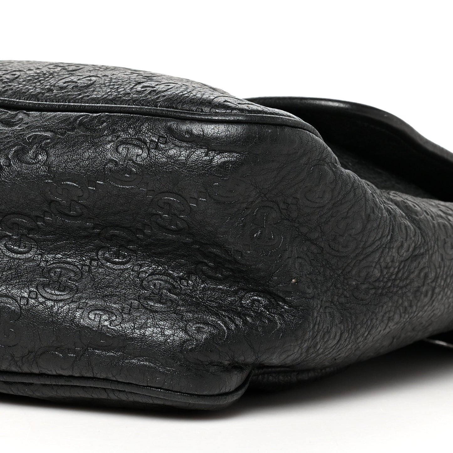 Guccissima Medium Flap Messenger Bag Black