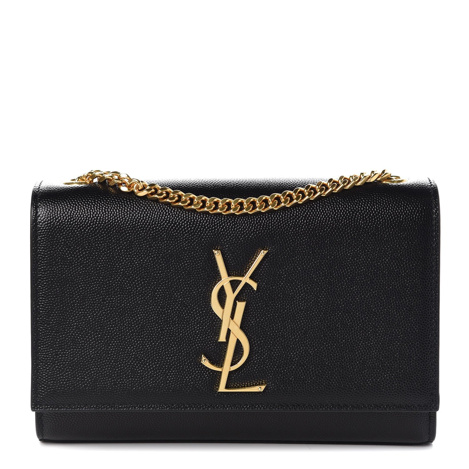 Saint Laurent Grain De Poudre Small Monogram Kate Satchel Black 1 of 7