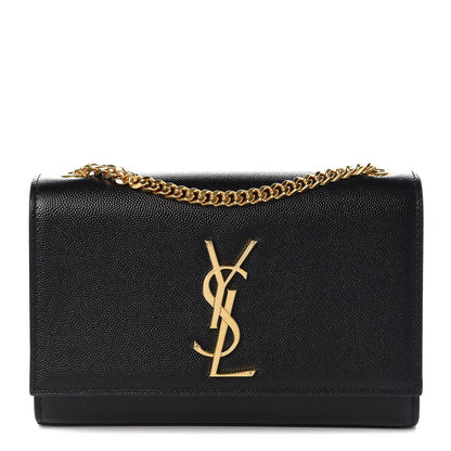 Saint Laurent Grain De Poudre Small Monogram Kate Satchel Black 1 of 7
