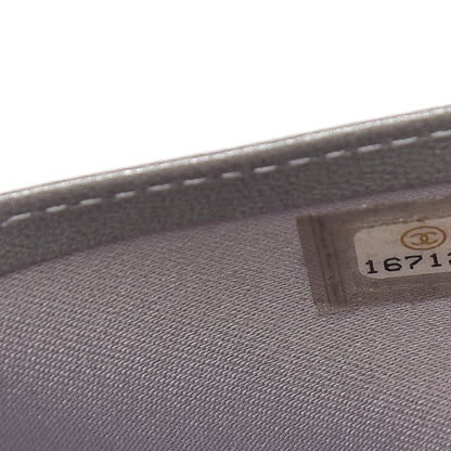 Chanel Lambskin Camellia Embossed Yen Wallet Black 7 of 15