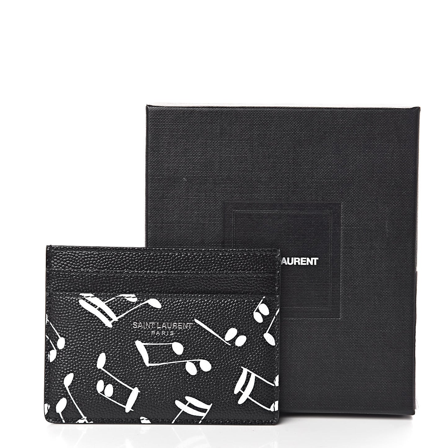 Grain de Poudre Musical Notes Credit Card Case Black