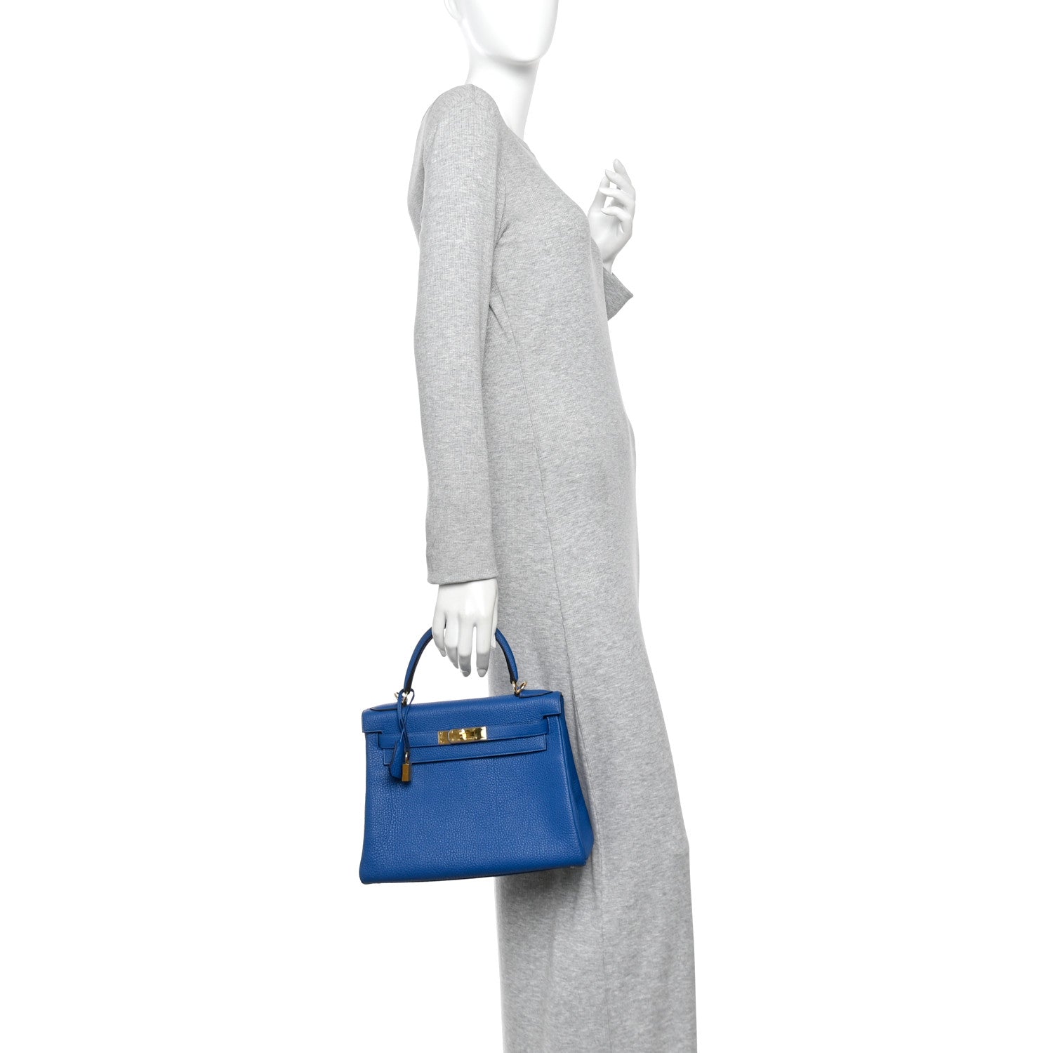 Hermes Togo Kelly Retourne 28 Bleu France 2 of 11