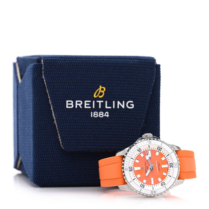 Breitling Stainless Steel Rubber 36mm Superocean II Automatic Watch Tangarine A17377211O1S1 5 of 5