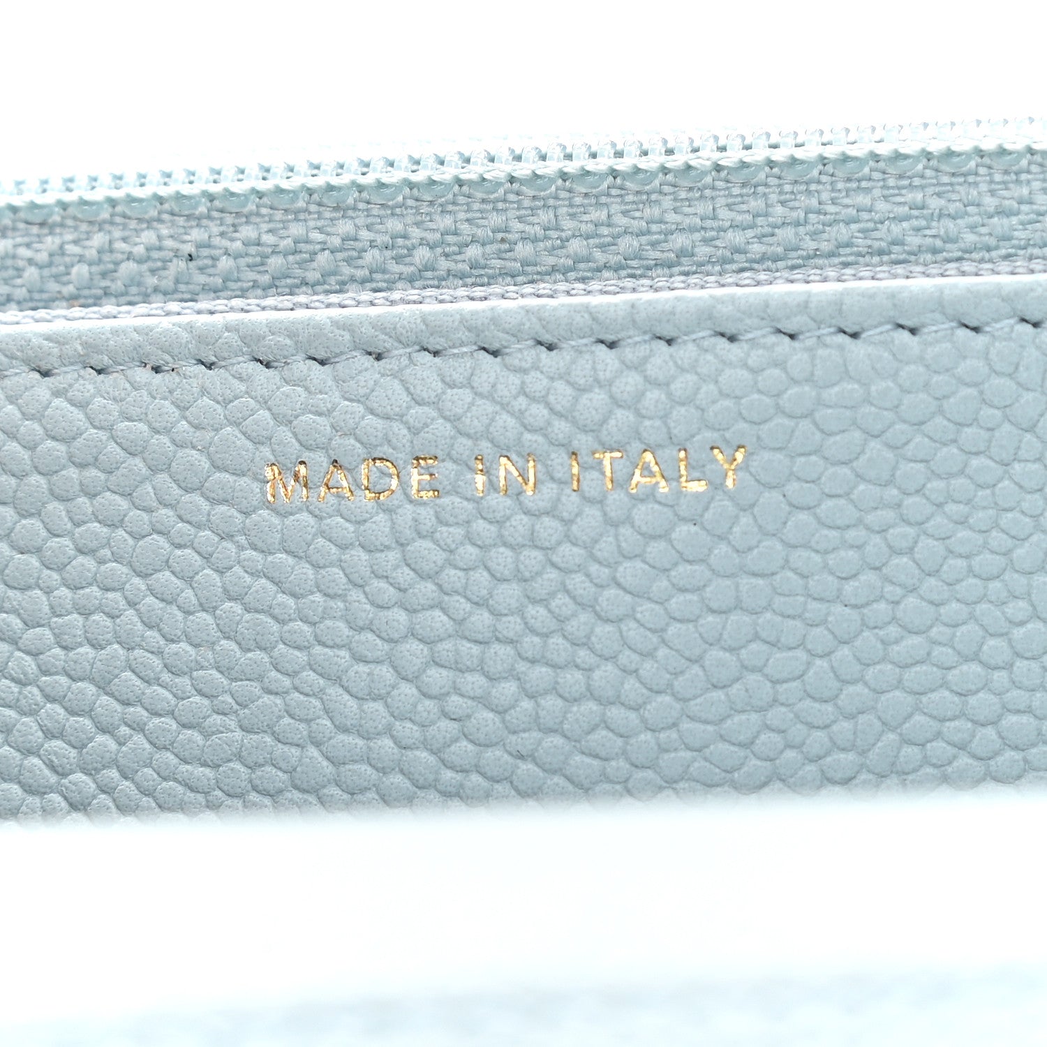 Chanel Caviar Quilted Tiny CC Wallet On Chain WOC Light Blue 7 of 10