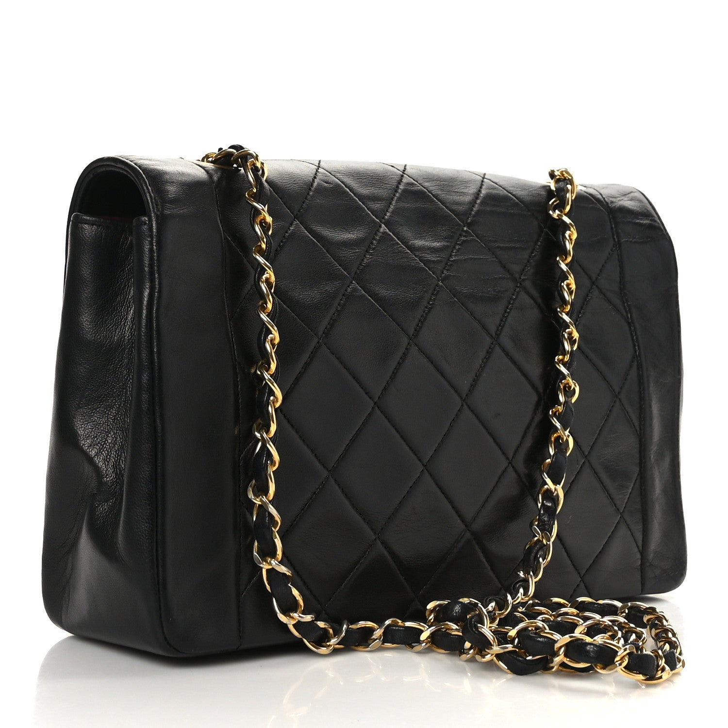 Chanel Lambskin Quilted Medium Single Flap Black 3 of 9