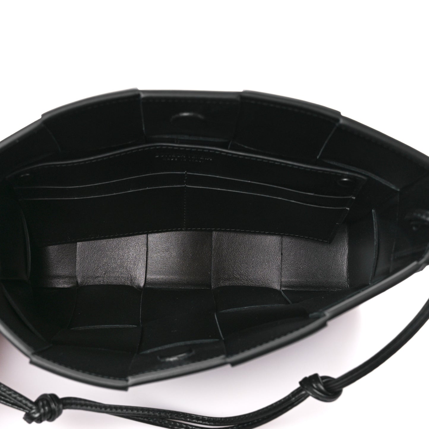 Calfskin Maxi Intrecciato Cassette Pouch On Strap Black