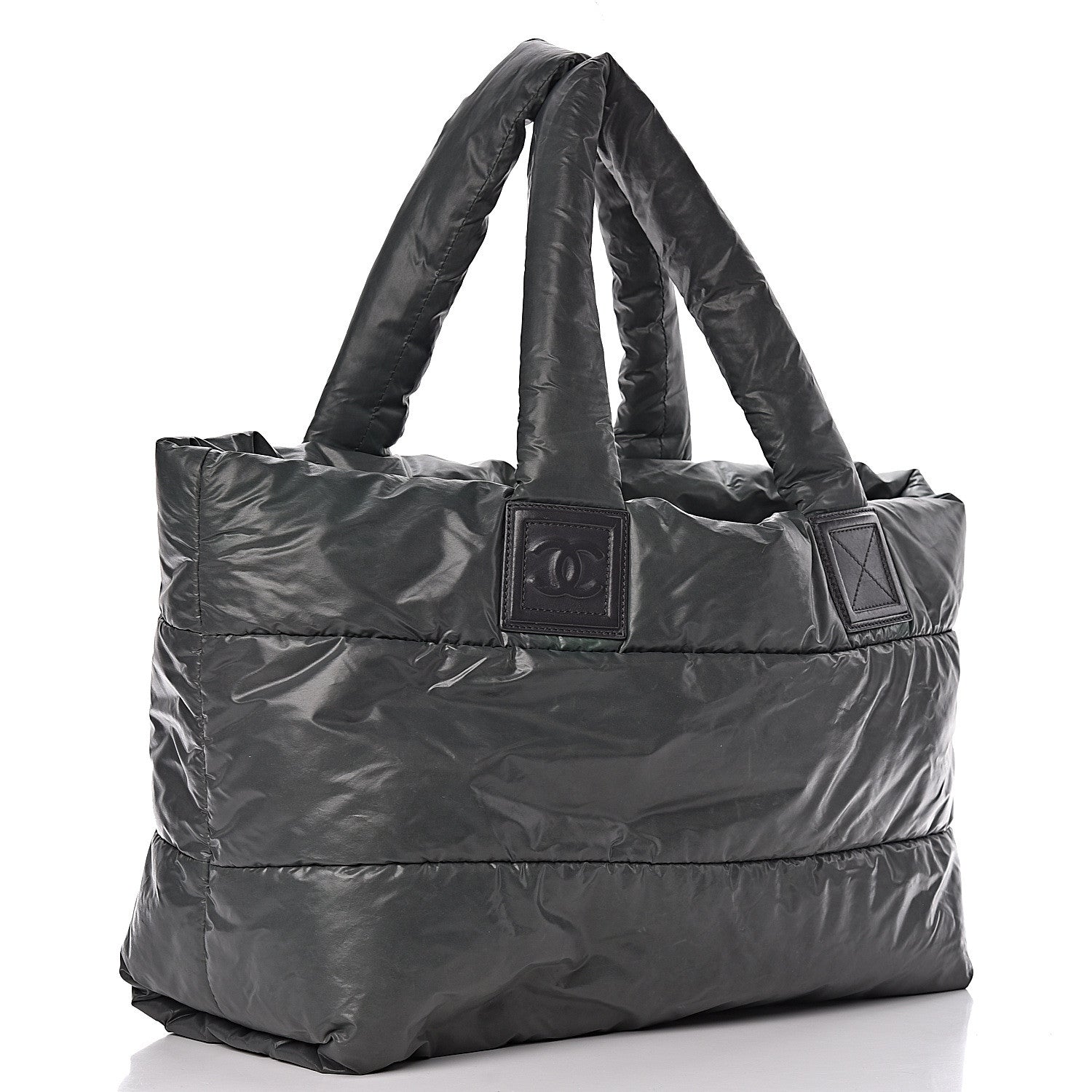 Chanel Nylon Quilted Medium Coco Cocoon Reversible Tote Grey 5 of 20