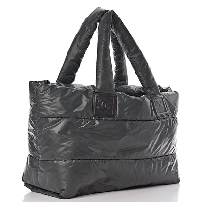 Chanel Nylon Quilted Medium Coco Cocoon Reversible Tote Grey 5 of 20