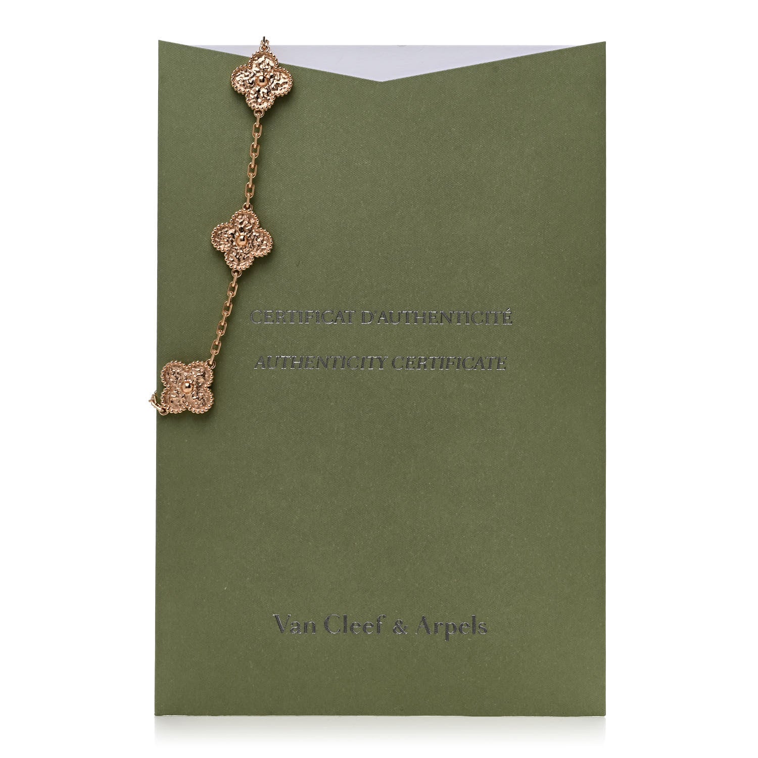 Van Cleef & Arpels 18K Rose Gold 5 Motifs Vintage Alhambra Bracelet 4 of 4