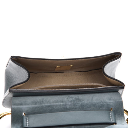 Chloe Suede Smooth Calfskin Mini Drew Shoulder Bag Cloudy Blue 5 of 6