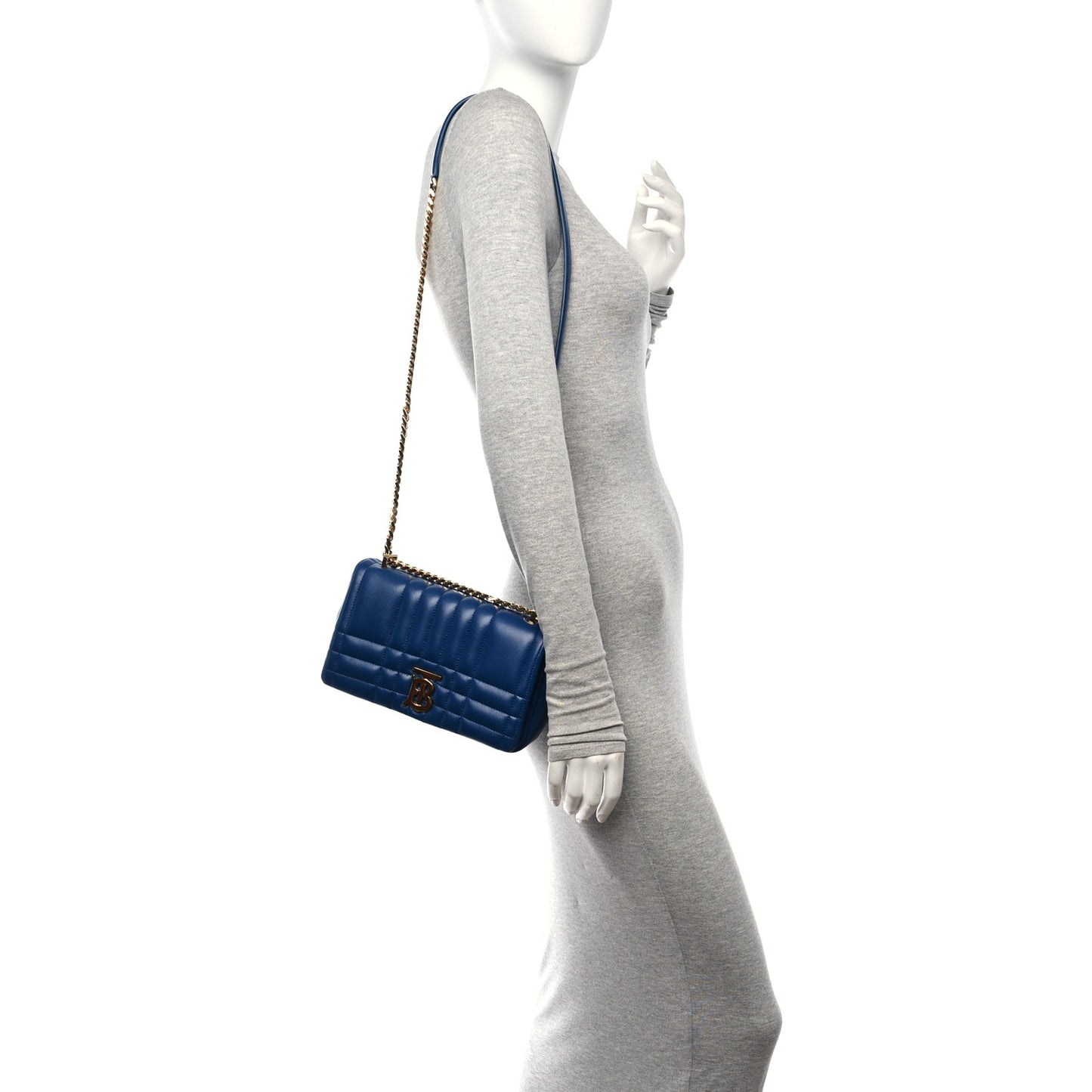 Lambskin Quilted Small Lola Bag Navy
