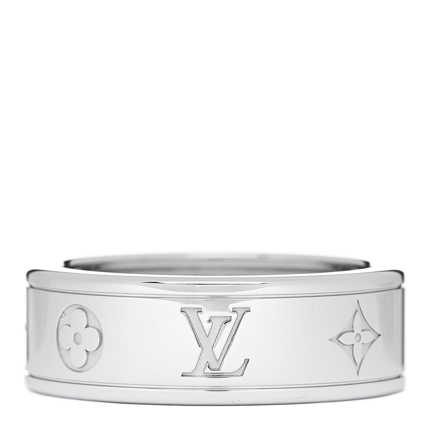 Louis Vuitton 18K White Gold Les Gaston Ring 63 10.5 1 of 5