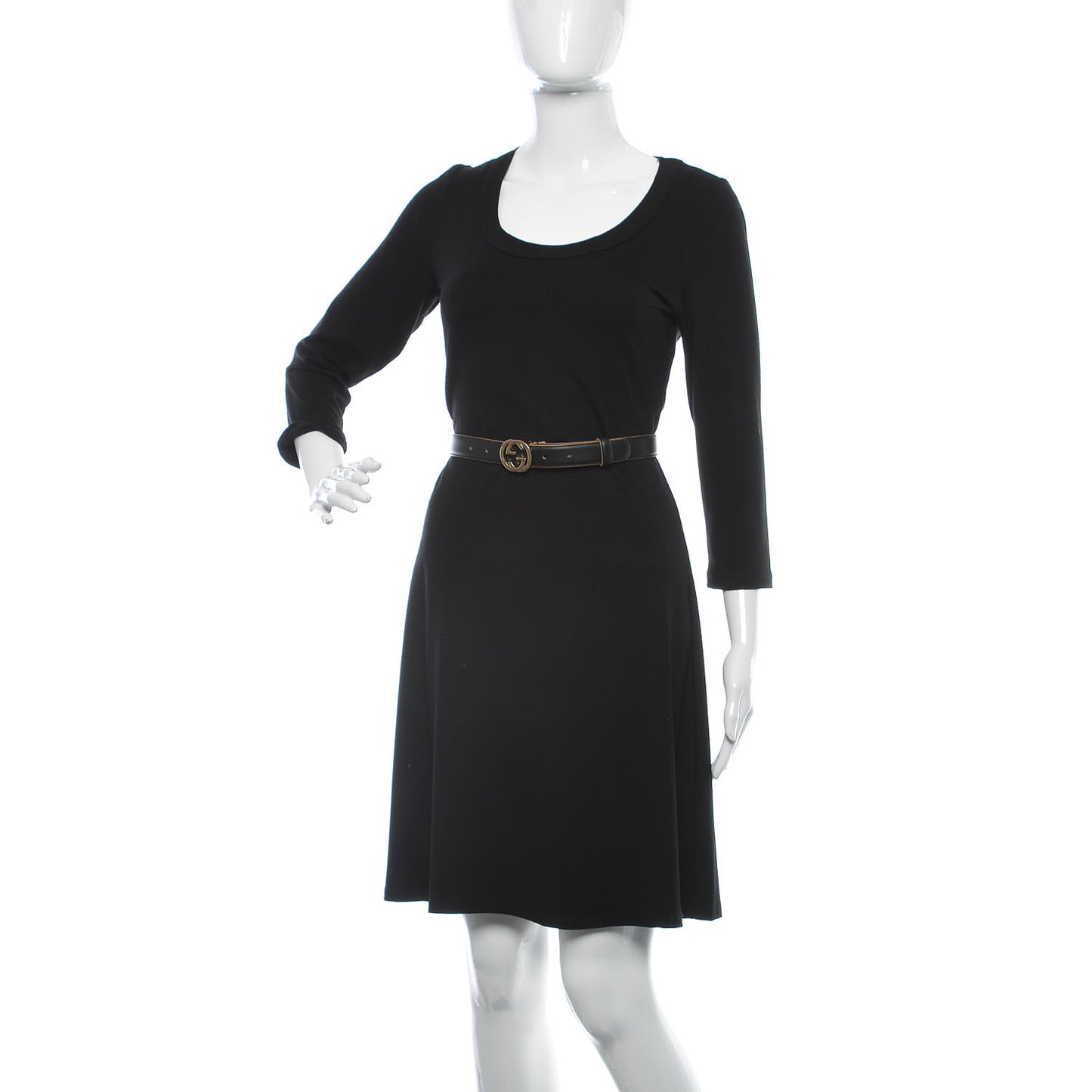 Moon Calfskin Interlocking G 25mm Belt 75 30 Black