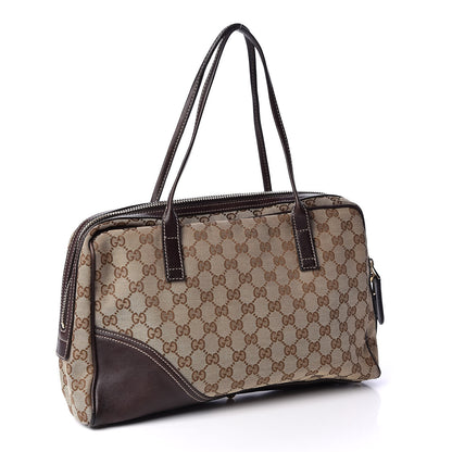 Gucci Monogram New Britt Medium Boston Dark Brown 2 of 11